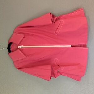 Vintage Late 1960s Hot Pink Zip-Up Jacket Poncho
